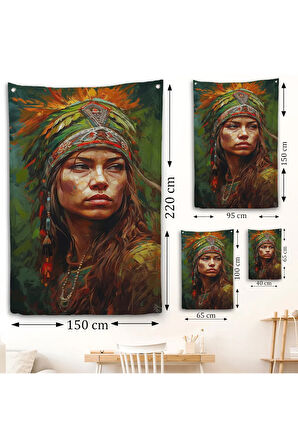 Kızıldereli Güzel Kız Duvar Örtüsü-7774