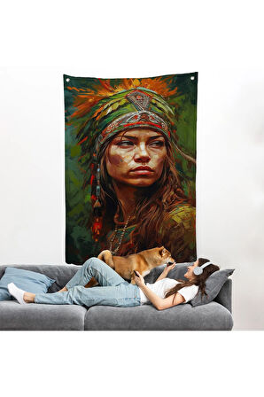 Kızıldereli Güzel Kız Duvar Örtüsü-7774