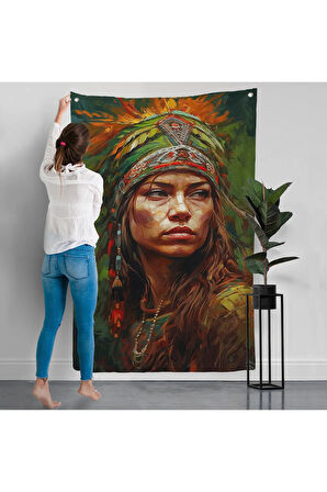 Kızıldereli Güzel Kız Duvar Örtüsü-7774