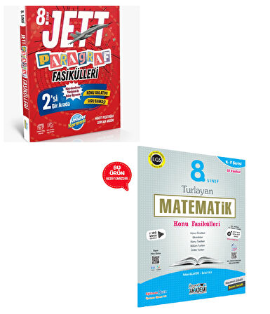 8.Sınıf LGS Ünlüler Jett 15 Paragraf Fasikülleri + Matematik Fasikülleri Hediyeli