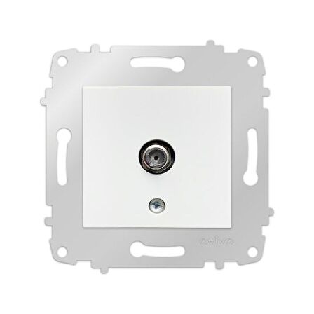 Ovivo Grano Beyaz Natural Uydu Tv Prizi F Konnektör ( 20 Adet ) ÇERÇEVE HARİÇTİR