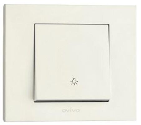 Tenda Grano Beyaz Zil Anahtarı Light ( 6 Adet )+Çerçeve Dahildir
