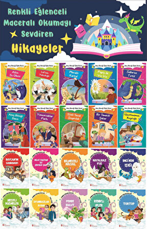 1.Sınıf Renkli Eğlenceli Maceralı Okumayı Sevdiren Hikayeler 4 (20 Kitap)