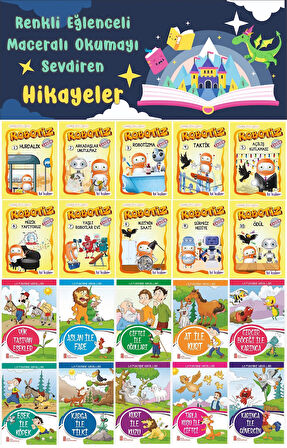 1.Sınıf Renkli Eğlenceli Maceralı Okumayı Sevdiren Hikayeler 3 (20 Kitap)