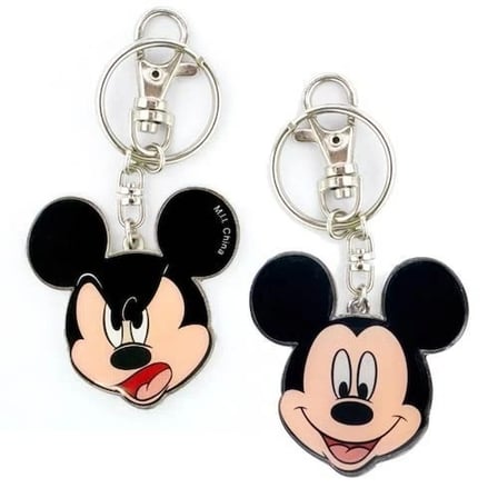 Mickey 2 Faces Pewter Anahtarlık