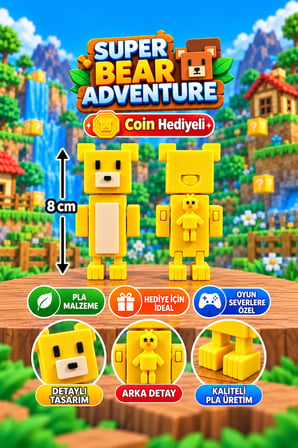 Super Bear Adventure Sarı Ayı ve Shicka Figür Seti - Süper Ayı Seti (1Adet)