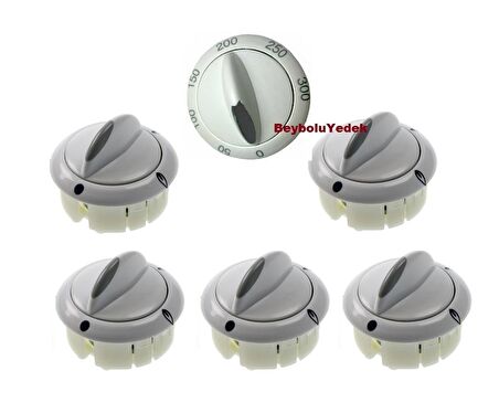 Arçelik Geniş Yuva Düğme 6 Lı ,  Ocak Düğme Takımı Geçme Kısmı Geniş Göbek