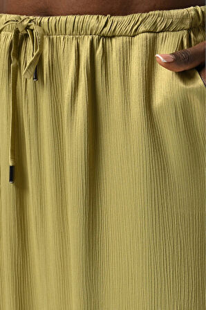 KADIN BELİ LASTİKLİ UZUN BOY DÜZ RENK VİSKON KUMAŞ ETEK