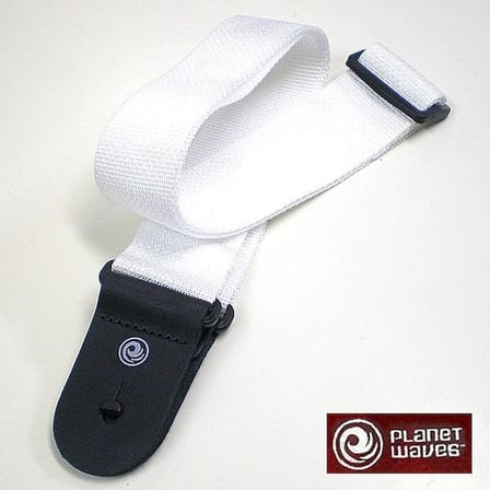 D'Addario PWS108 Gitar Askısı Dokuma Beyaz