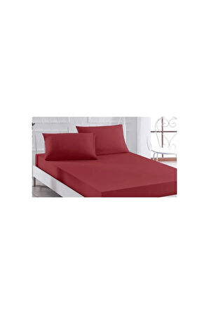 120’lik Penye Lastikli Çarşaf 120*200 Cm (bordo)