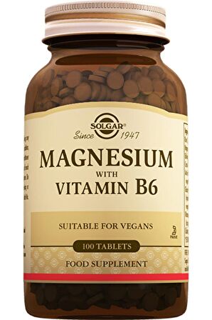 Solgar Magnesium with Vitamin B6 100 Tablet AROMASIZ Renkli