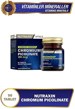 NUTRAXİN NUTRAXIN CHROMIUM PICOLI. 90 TABLET 1 Paket(1 x 90 Tabletten)