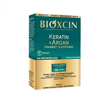 Bioxcin Keratin & Argan Onarıcı Şampuan 300 ml (bxc101)