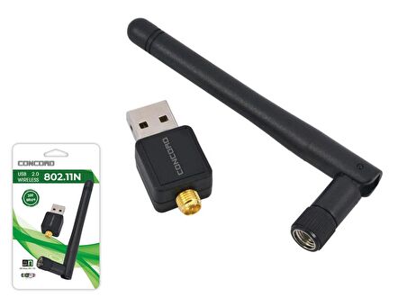 Concord W-2 300Mbps Usb WiFi Alıcı Adaptör 5DBI Anten