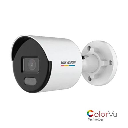 HIKVISION Bullet DS-2CD1027G0-LUF Gece Renkli PoE 2MP IP Sesli Kamera ColorVu H.265+IP67