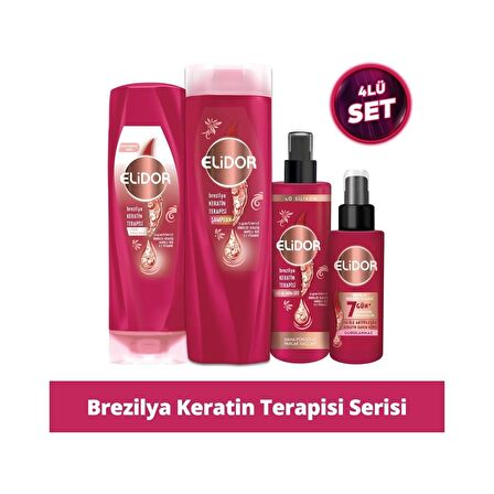 Elidor Brezilya Keratin Terapisi Saç Bakım Serisi 4 lü Set