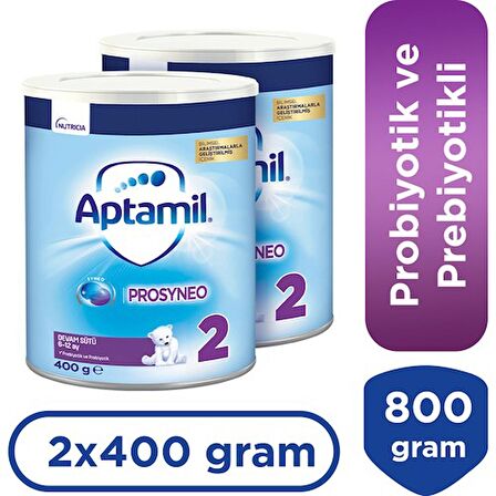 Aptamil 2 Devam Sütü Prosyneo 6-12 Ay 400 gr x 2 Adet