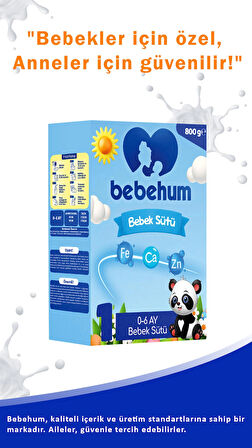 Bebehum 1 No Bebek Sütü 0-6 Ay 800 gr x 2 Adet