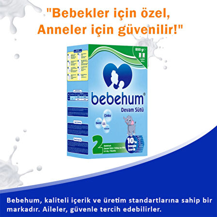 Bebehum 2 No Devam Sütü 6-9 Ay 800 gr x 4 Adet