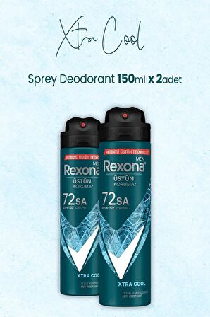 Rexona Men Erkek Sprey Deodorant Xtra Üstün Koruma 150 ml x 2 Adet