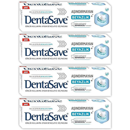 Dentasave Aşındırmayan Beyazlık Diş Macunu 75 ml x 4 Adet