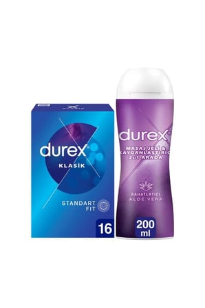 Klasik Prezervatif 16Lı + Aloe Vera Kayganlaştırıcı Masaj Jeli 200 ml