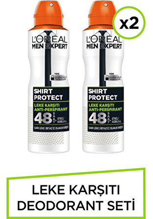 Loreal Paris Expert Shirt Protect Anti Deodorant 150 ml x 2 Adet