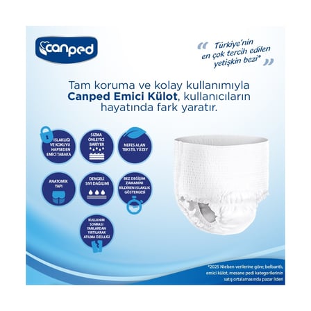 Canped Emici Külot Extra Büyük Boy Large 48 Li