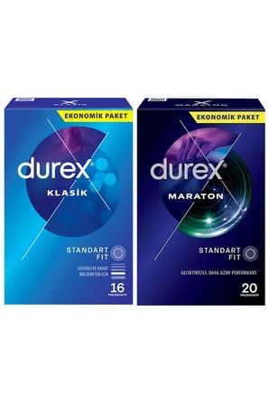 Klasik Prezervatif 16'lı + Maraton Prezervatif 20'li