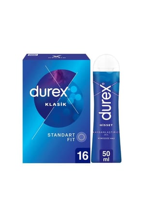 Klasik Prezervatif 16'lı+ Kayganlaştırıcı Jel Hisset 50 ml