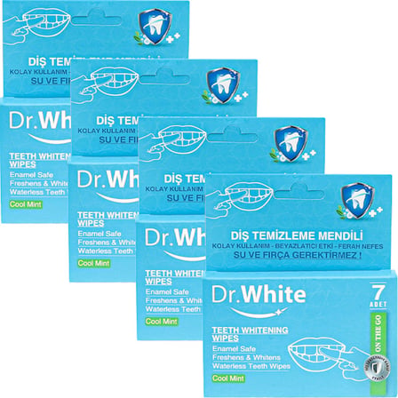 Dr.White Diş Beyazlatma Mendili 7 adet x 4 Adet