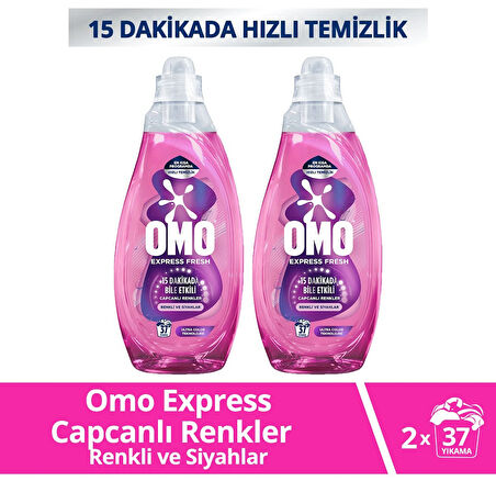 Omo Express Fresh Canlı Renkler ve Siyahlar Deterjan 1480ml x 2 Adet