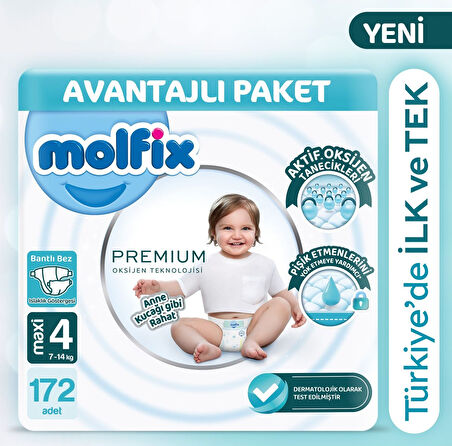 Molfix Premium Avantajlı Paket 4 No 86 lı x 2 Adet