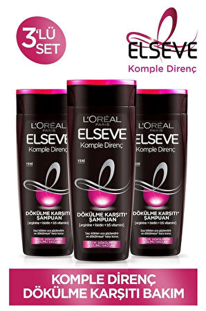 Elseve Komple Direnç Dökülme Karşıtı Şampuan 360 ml x 3 Adet