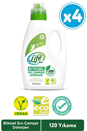 Life by Fakir Bitkisel Sıvı Çamaşır Deterjanı 1500 ml x 4 Adet