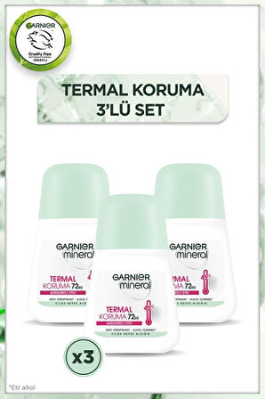 Garnier Mineral Termal Koruma Roll On Deodorant 50 ml x 3 Adet