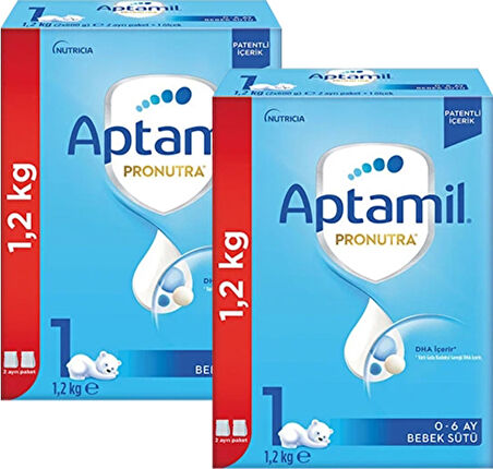 Aptamil 1 Pronutra Bebek Sütü 1200 g 0-6 Ay x 2 Adet