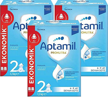 Aptamil 2 Pronutra Devam Sütü 1200 g 6-9 Ay x 3 Adet