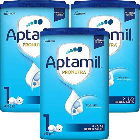 Aptamil 1 Pronutra Bebek Sütü 800 g 0-6 Ay Akıllı Kutu x 3 Adet