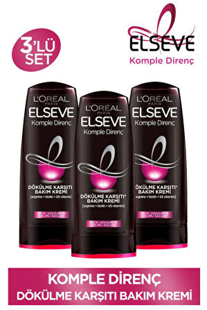 Elseve Komple Direnç Dökülme Karşıtı Bakım Kremi 360 ml x 3 Adet