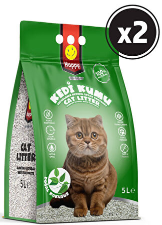 Happy Clean Kedi Kumu Natural 5 lt x 2 Adet