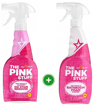 The Pink Stuff Temizlik Oxi Leke Çıkarıcı 500 ml + Banyo Köpük 750 ml
