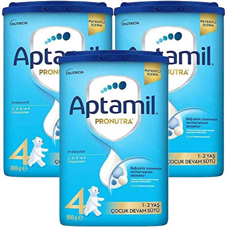 Aptamil 4 Pronutra Devam Sütü 800 g 1 Yaş+ Akıllı Kutu x 3 Adet