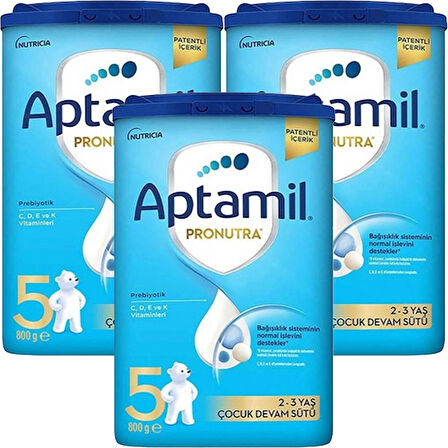 Aptamil 5 Pronutra Devam Sütü 800 g 2 Yaş+ Akıllı Kutu x 3 Adet