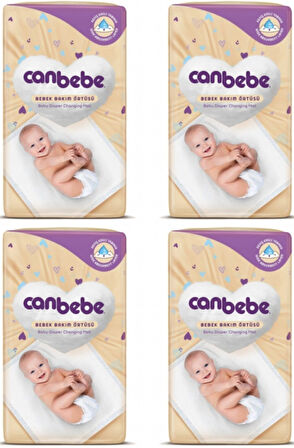 Canbebe Bebek Bakım Örtüsü 60x60 cm 10 lu x 4 Adet