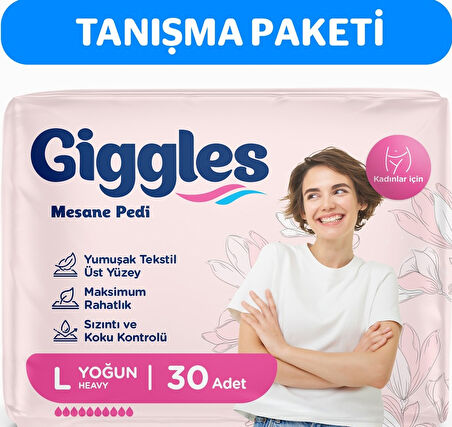 Giggles Kadın Mesane Pedi Large 10 lu x 3 Adet