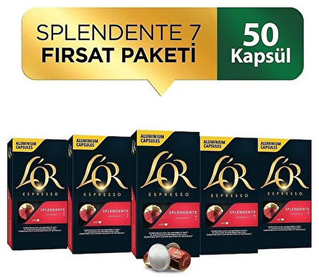 Lor Splendente 07 Nespresso Uyumlu Kapsül Kahve 10 lu x 5 Adet