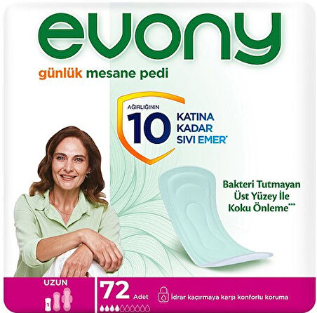 Evony Günlük Mesane Pedi Uzun 24 lü x 3 Adet