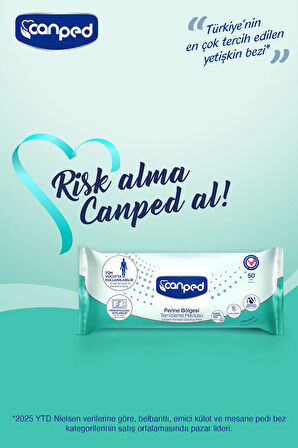 Canped Perine Bölgesi Temizleme Havlusu 50 li x 3 Paket