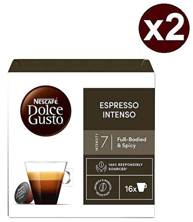 Nescafe Dolce Gusto Coffee Espresso Intenso 16 Kapsül x 2 Adet